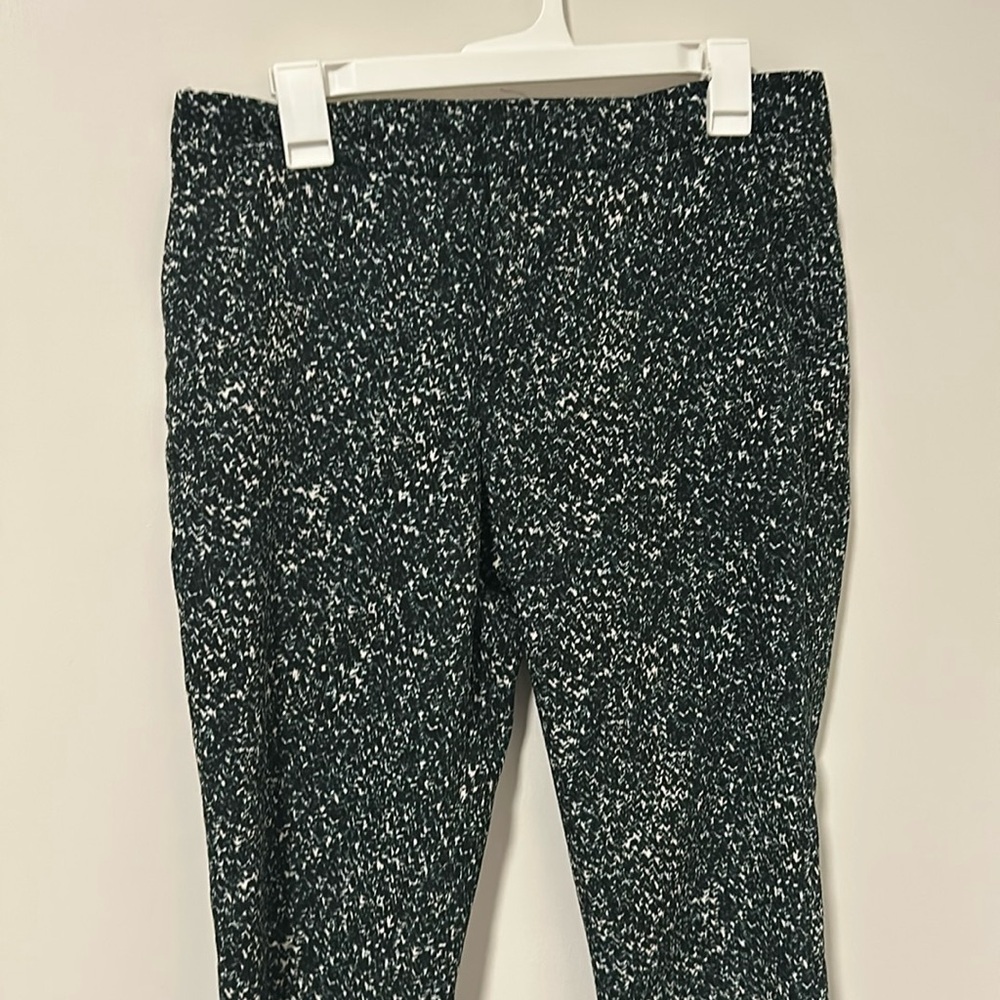 Zara Green Patterned Lightweight Trouser Slacks Dress Pants Work Career Size M